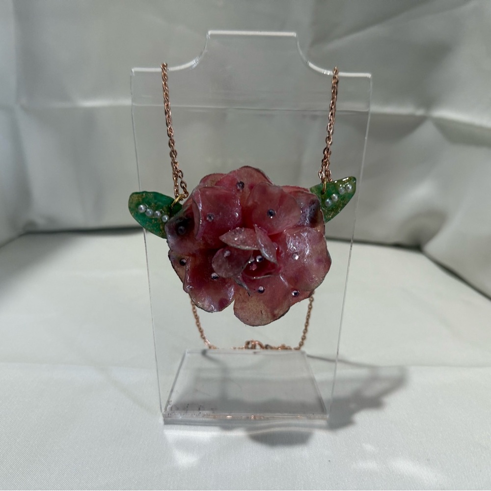 Resin rose stainless steel rose gold plated